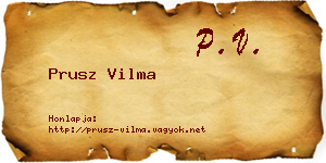 Prusz Vilma névjegykártya